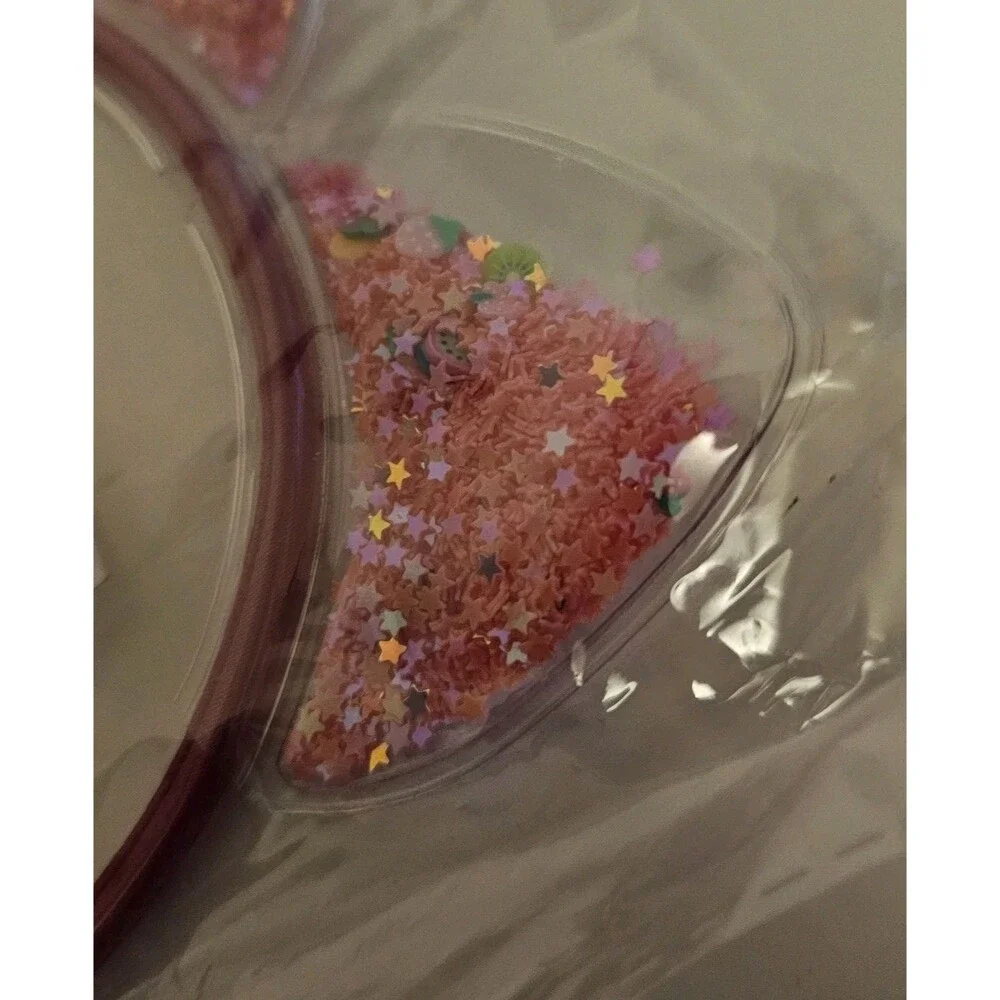 Cat Ears Headband Pink Glitter Confetti